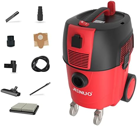 Исклучувач на прашина од Jienuo со чист автоматски филтер, 8 галон влажна/сув хепа филтер екстрактор вакуум, моќна продавница за вшмукување VAC за домашни работилници, г