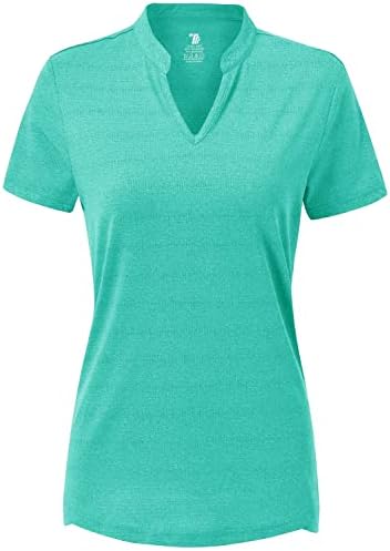 Gopune Women's Veck Veck Golf Polo кошули со кратки ракави со кратки ракави со брз сув тенис што трча маици за трчање