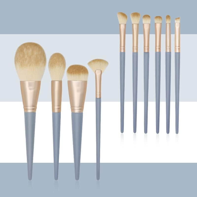 Liruxun сет од 10 четки за шминка Комплетен сет на лабави четки во прав алатки за убавина