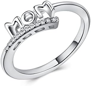 2023 година Нова мајка накит дами на мајки ringвонат роденденско писмо прстен ден мама подарок ringsвони bauble bar rings за жени