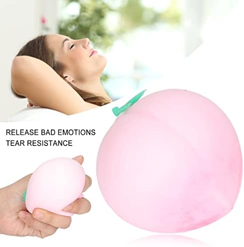 Топка за стискање на праска, еластична симпатична овошна стрес топка преносна олеснување на анксиозната играчка за жени мажи деца