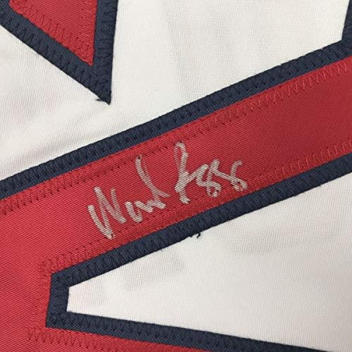Автограмиран/потпишан Вејд Боггс Бостон бел бејзбол дрес JSA COA