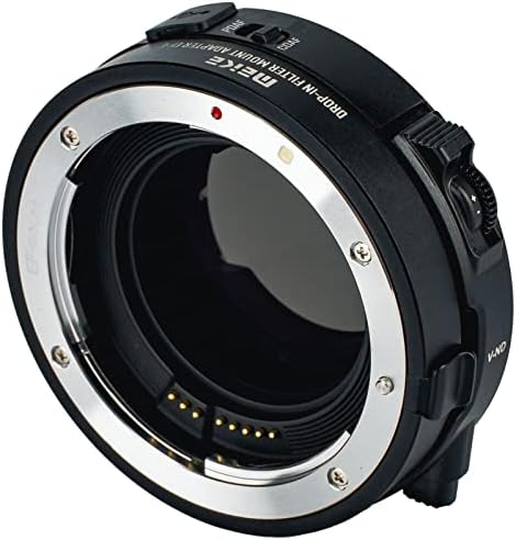 Meike MK-EFTE-C VND Metal Auto-Cocus Mount Lens Adapter со променлива променлива ND и Clear UV-филтри конвертор за леќи Canon EF/EF-S до Sony E