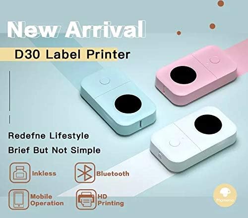 KXDFDC D30 етикета печатач, преносен термички печатач, рачна машина за налепница на етикети Мини печатач