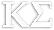 Бесните бои официјално лиценцирани Капа Сигма 6 „x 3“ прозорец Декл - Бело