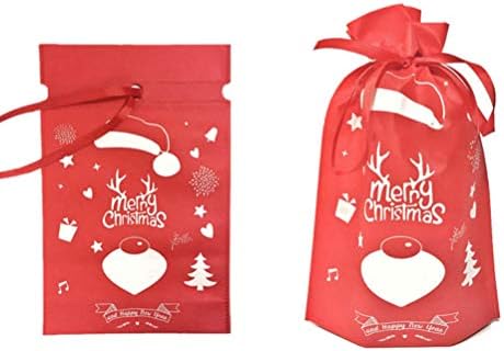 ЕКСЦЕРТ 10 парчиња Божиќни Торби За Подароци Ткаенини За Празнични Забави Чанти Нацртајте Низа Бонбони Торби За Подароци Завиткување