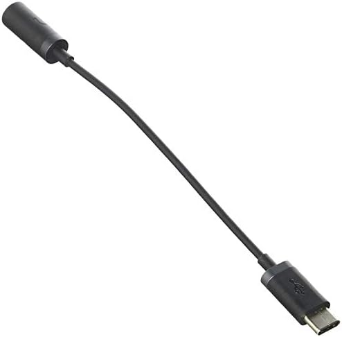 Моторола USB -C до 3,5 mm аудио слушалки Адаптер Кабел за Moto Z, Z Force, Z Force Droid, Z2 Force - црна
