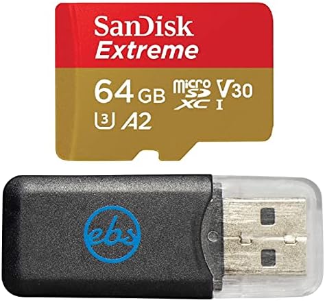 Sandisk 64GB MicroSDXC Екстремни Мемориска Картичка Работи Со Motorola Телефон Mmoto G13, Moto G13, Moto G23 v30 a2 U2 Класа10