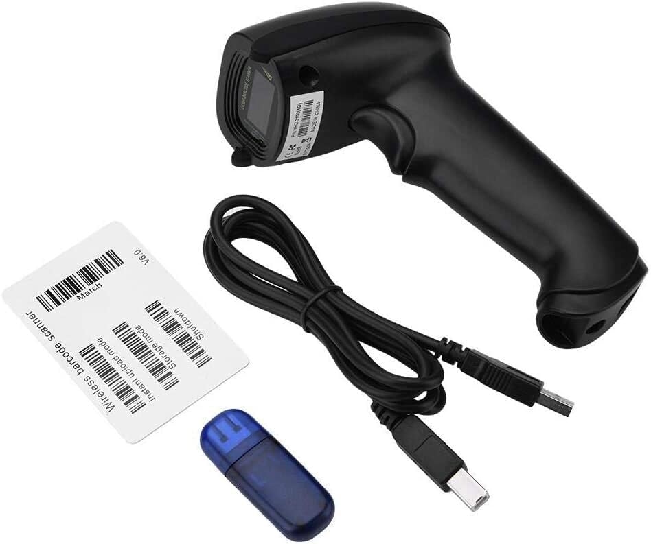 ZCX рачен безжичен скенер за читање на баркодови со USB со баркод од 2,4GHz, погоден за магацин, супермаркет, хотел, скенер за баркод Bluetooth Bluetooth Bluetooth
