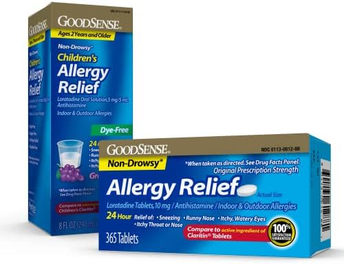 Ослободување на алергија на деца на стока, орално решение на Лоратадин 5 мг/5 мл, вкус на грозје и олеснување на алергија на стока,