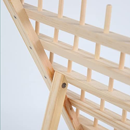Тачива решетка за шиење на конец, стабилен држач за складирање на лесна категорија, преносен држач за шиење на дрвени нишки, организатор за