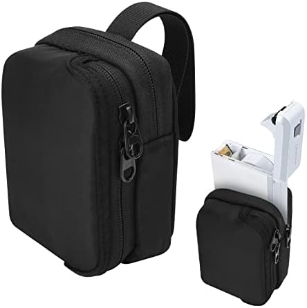 Homakover Black Case Chase Case Complational for Macher Macher Jadens D110, носител на чување торби со рачка за мини паметен производител на етикета машина за печатење етикета машина и хартија