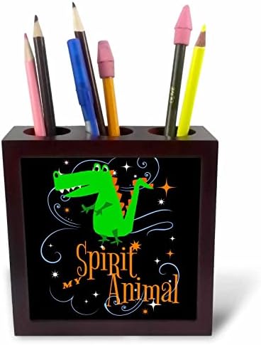 3dRose Симпатична Смешни Алигатор Дух Животните Gator Вентилатор Цртан Филм - Плочка Пенкало Носителите