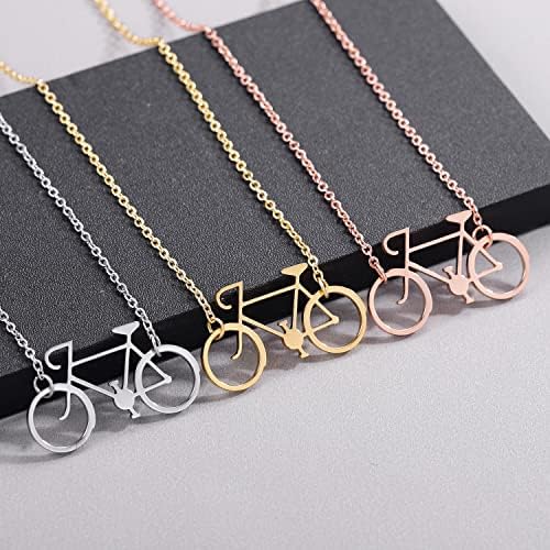 T3store златен велосипед ѓердан велосипед накит со велосипед велосипед накит Едноставен секојдневен ѓердан идеја минималистички приврзок -