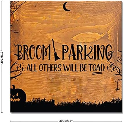 Паркинг со арогелд метла сите други ќе бидат знак за дрво од жаба, смешна ноќ забава среќна есенска знак фарма куќа wallид декор дрвена плакета за кујна спална соба дн