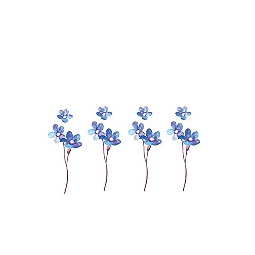 5 листови налепници за тетоважа цвеќиња на глуждот убава сина свежа рачно насликана водоотпорна долготрајна тетоважа налепници
