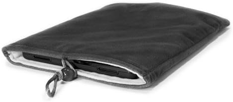 Кутија со боксер за чиви hipad lte - кадифена торбичка, мека велурна ткаенина торба ракав со влечење за Chuwi hipad lte - jet Black