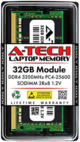 A-Tech 32gb RAM МЕМОРИЈА Замена За Samsung M471A4G43AB1-CWE | DDR4 3200MHz PC4-25600 2Rx8 1.2 V SODIMM 260-Pin Мемориски Модул