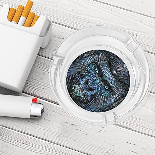 Дивиот свет Горила стакло пепелник за цигари околу фиоките за пепел за домашни канцеларии и ресторани