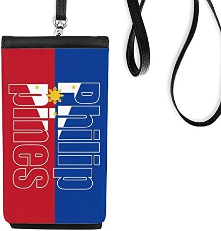 Филипини име на знаме на земја телефон Телефонска чанта што виси мобилна торбичка црн џеб