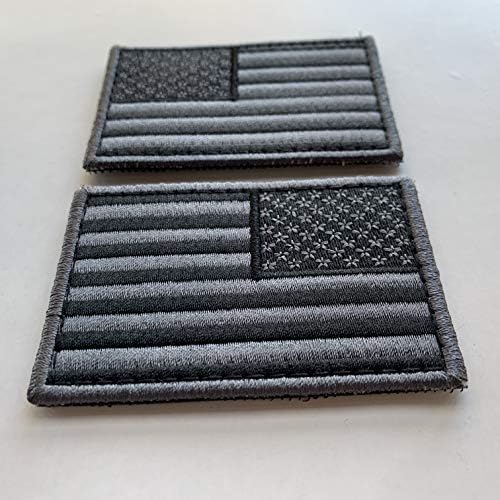 Уукен пакет 2PCS Тактички САД ФАМЕ 3 x2- Извезено амбиент Американско знаме САД Соединетите Американски Држави на Америка воен униформа амблем