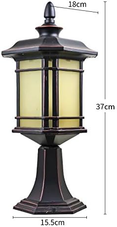 SXYMKJ Европски стил на отворено LED светлосен wallиден ламба Градинарска двор Колумна глава ламба вила ламба отворена водоотпорна врата пост