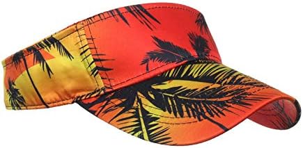 Гроздобер визир Сонце капа за жени мажи што го дишат тренингот што работи на визир капачиња лето патување плажа цветни бејзбол капачиња