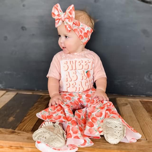 Grnshts бебе девојче облека за деца Девојче за печатење врвови+цветни панталони со дно.