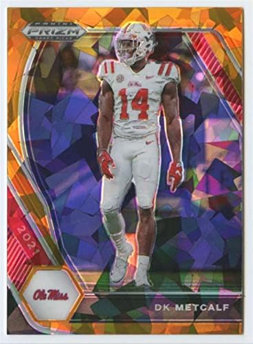 2021 Panini Prizm Draft Picks Prizms Orange Ice 57 DK Metcalf ole Miss Belembels Football Trading Card