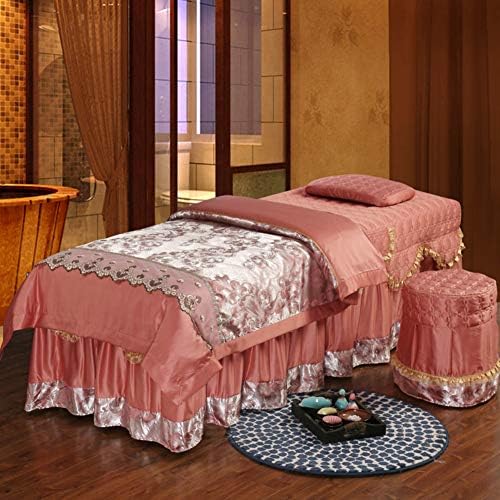 Постелнини за масажа за мека убавина, Европски стил Едноставен лист за масажа поставува 4-парчиња за кревет за кревет за кревет