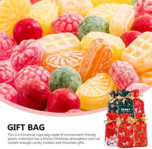 60 парчиња Божиќни Торби За Пакување Божиќни Торби Со Врвки За Подароци Торбичка За Чување Домашен Декор За Прослава