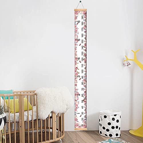 Табела за раст на висина на бебето, виси владетели Детска соба wallидна дрвена рамка дома декор нови акрилни мониста