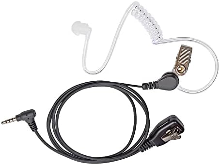 Слушалките за акустична цевка, за набудување на законот за надзор микрофон/PTT со еден пар средни ушни уви за YAESU FT-60 FT-70