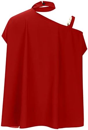 Женски запрени кошули на рамото секси полу-лилјак ракав маички врвови трендовски обични пол-точки печатење на врвот лабава блуза