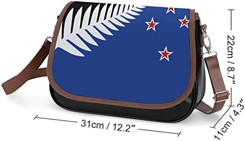 Нов Зеланд Ново знаме за кожа со кожен крст торба мала чанта мода фани пакет за патување рамо дневен пакет за мажи жени