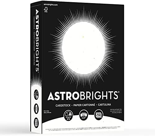 Cardstock Astrobrights, 8,5 x 11, 65 lb., Stardust White, 250 листови
