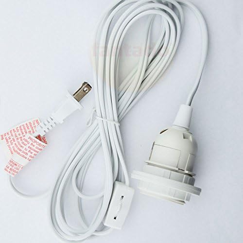 Fantado 11ft виси лесен кабел за приврзок од PaperLanternstore - Компатибилен со блескаво, CFL или LED - има лесен прекинувач