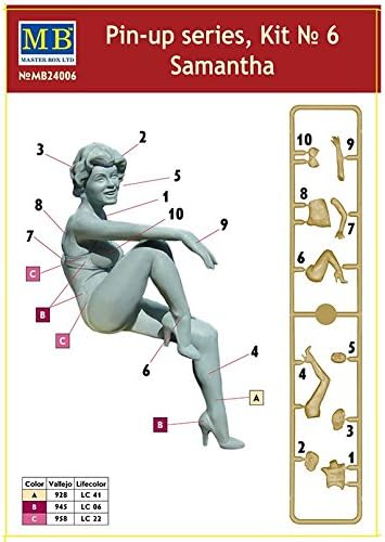 Господар Кутија 24006-1/24-Убава Американска Девојка Пин-ап Серија, Комплет Број 6. Саманта