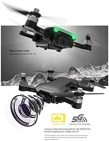 Prendre беспилотни летала со камера за возрасни 4K UHD FPV Video Video Video 120 ° Side Angle Drone RC Quadcopter, 5G FPV менувач, одржување