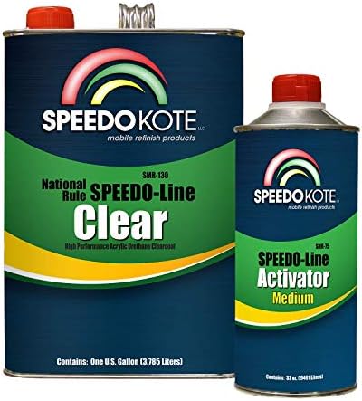 SpeedOkote SMR-130/75-K-M-Автомобилски чист слој Брз сув 2K уретан, 4: 1 галон комплет за чистење w/среден чин. За Калифорнија,