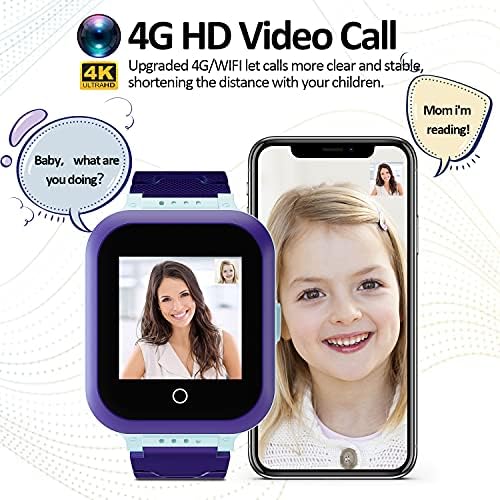 cjc 4g Деца Паметен Часовник Телефон-IP67 Водоотпорен WiFi GPS LBS Tracker Рачен Часовник За Момчиња Девојчиња Мали Деца Паметен