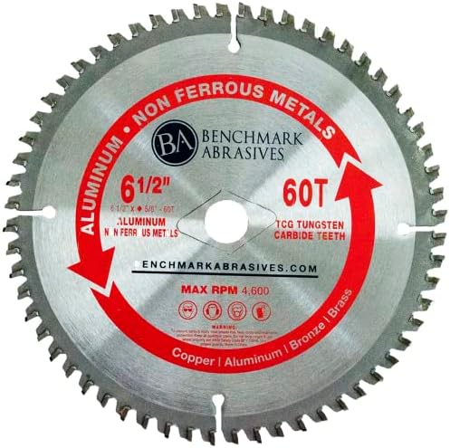 Абразиви на репер 6-1/2 TCT Saw Blade со 5/8 арбор, кружни пила за пила за сечење пластични алуминиумски не-ферозни метали фиберглас, мазно