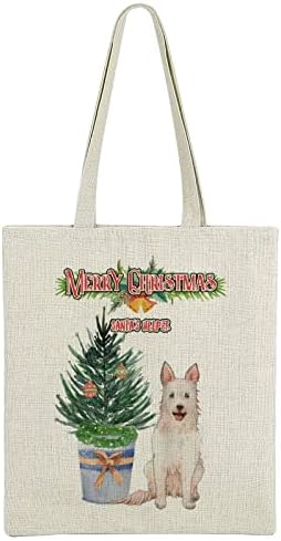 Божиќен lубител на кучиња подароци за помошници на Дедо Мраз, борови дрво со bellвона, кутии за подароци, торба за жена, смешна естетска торба