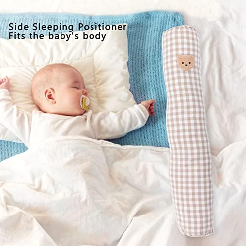 Salutuy бебе анти -ролна страна за спиење перница, мултифункционален бебиња заболување мек памук за дишење, симпатична мечка