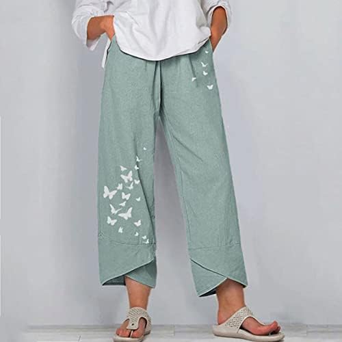 Употреба на жени удобни панталони пантацо широки панталони со нозе со високи панталони панталони панталони со џеб