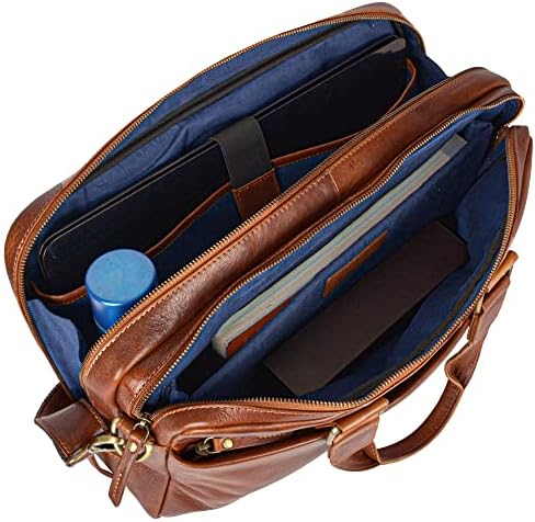Марк Питер Сиднеј Оригинална кожа торба за рамо за мажи | 15,6 инчен лаптоп торба за мажи | Торба за чанти за мажи