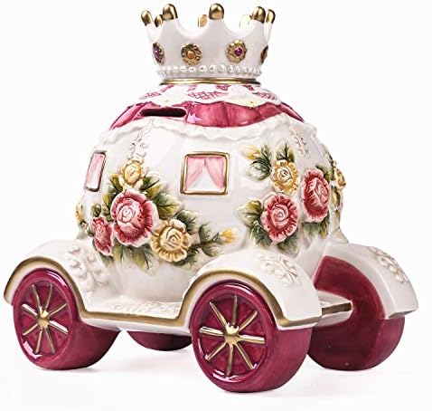 Форлонг керамичка свинче банка за момчиња и девојчиња ， принцеза круна превоз пари банка пари пари кутија бебе расадник декор
