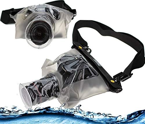 Navitech Frost White DSLR SLR водоотпорен подводен куќиште за куќиште/торбичка за покривање, сува торба компатибилна со Canon EOS 80D