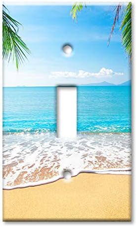 Уметнички плочи 1 -банда менуваат преголема плоча за прекинувач - над големина wallидна плоча - поглед од песок на плажа