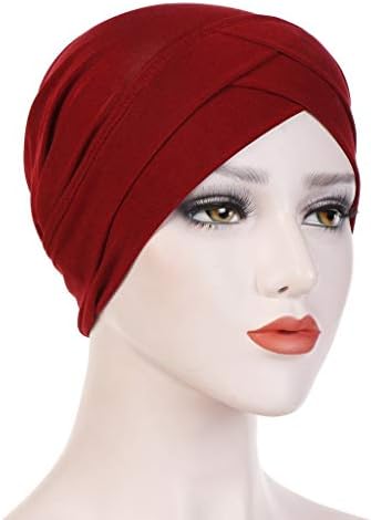Истегнете муслимански рак од карцином хемо -бени, капа капаче за шамија на шамија Индија, заштита од сонце, капа, цврста турбанска коса обвивка